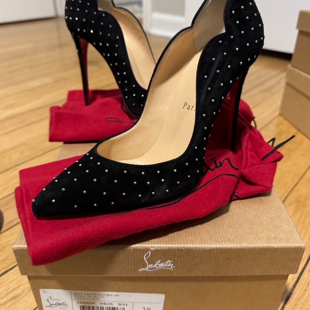 Christian Louboutin Black Studded Heels